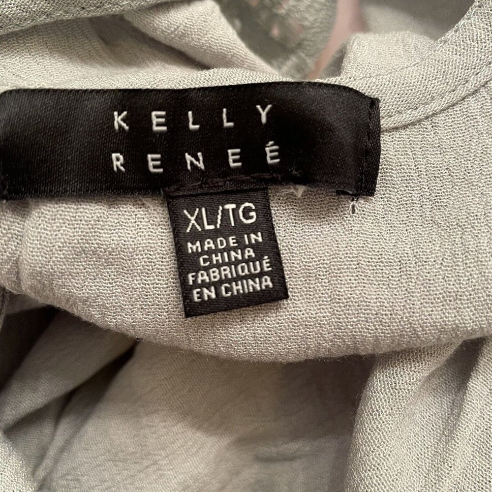 Kelly Renee Gray Embroidered Sleeveless Cross Back Tank Top size XL - Picture 4 of 5